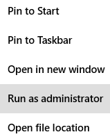 Image of block Internet sites on Windows using the hosts file images-run as admin button
