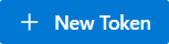 “New Token” button located on the Personal Access Tokens page in Azure DevOps, used to initiate the creation of a new authentication token with customizable scopes and expiration settings.