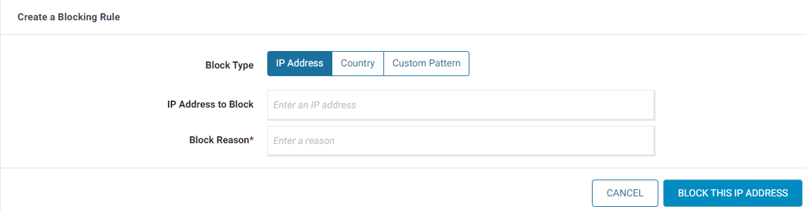 Create Wordfence blocking rule.